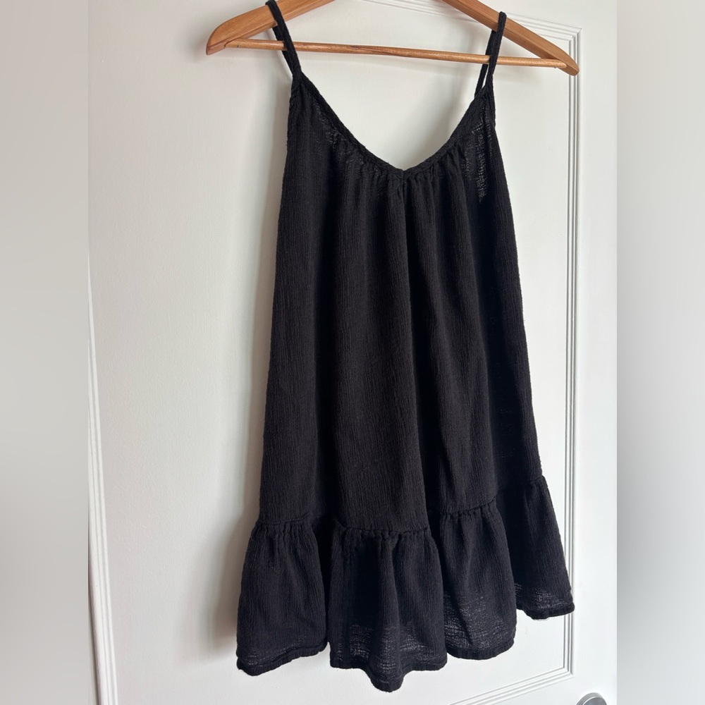 Billabong black sleeveless beach cover up dress